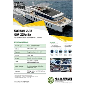 Paket PLTS 400 WP Solar Panel / Solar Cell untuk Kapal Laut