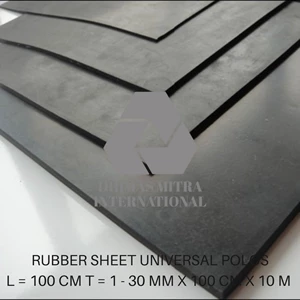 Rubber Sheet Universal Polos Lebar 100CM ( Tebal 1mm - 30mm ) x 100cm x 10 Meter
