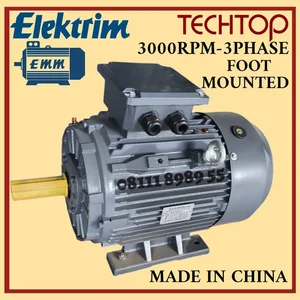 ELEKTRIM MOTOR TECHTOP IE1 15KW 20HP 3000RPM 2P 3PHASE B3 FRAME 160MB-2