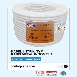 Kabel Listrik NYM (TR) KABELMETAL INDONESIA 3x1.5mm² 300-500V Cu/PVC/PVC