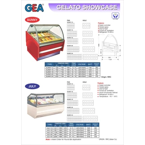 Gelato Showcase Gea Sunny-12 (Ice Cream Making Machine)