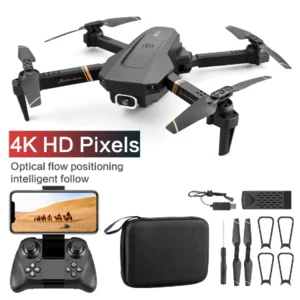 Richie Quadcopter Drone Rc Wifi Dual Camera 4k 4d V4 Black