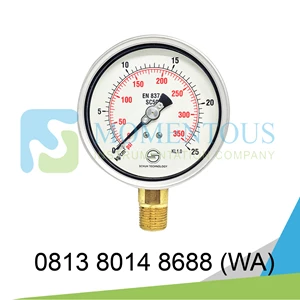Pressure Gauge SCHUH SC500 0-25Kg/Cm/ 0-350 Psi Alat Ukur Tekanan Air
