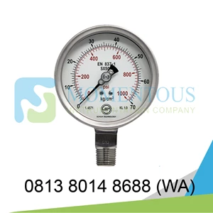 Pressure Gauge SCHUH SX500 0-70 Kg/Cm2 / 0-1000 Psi Alat Ukur Tekanan Air