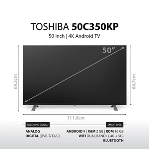 TOSHIBA 50C350KP 50C350 4K UHD HDR Smart Android TV 50 Inch