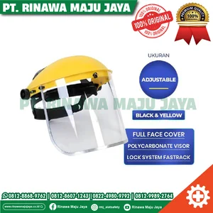 GOSAVE Faceshield Pelindung Wajah Full Face Cover Visor Polycarbonate Bening Safety Faceshield Gosave Vision Fastrack Adjustable
