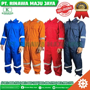 Wearpack safety terusan warna merah / Pakaian safety coverall HSE warna ...