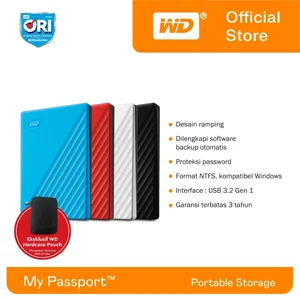 Harddisk Eksternal - WD My Passport 1TB 2TB 4TB 5TB - HDD Hardisk Eksternal 2.5 inch