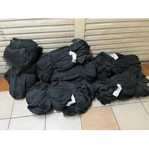 Jaring pengaman bahan nilon / Jaring ikan nilon hitam jarak lubang 0.75 cm / 1/2 inch benang 6 helai bisa Custom ukuran