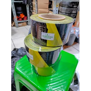 Police Line / Garis polisi / Garis pembatas area berbahaya - Barricade tape Kingrins ukuran 3 inch x 300 meter warna hitam kuning
