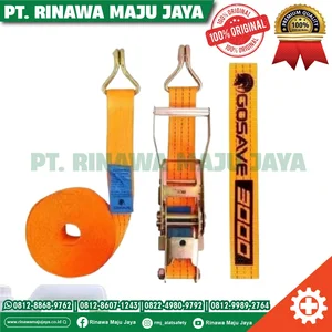 Gosave - Webbing Cargo Lashing Belt Ratchet Tie Down Trackbelt 3 Ton 10M / Tali Ratchet Kapasitas 3 ton 10 meter lebar 2 inch