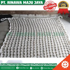 Jaring pengaman / Jaring Cargo tambang nilon 10 mm jarak lobang 7cm ukuran 2 x 6 meter / Jaring nilon custom