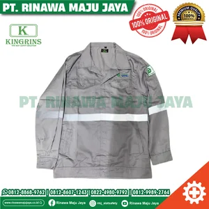 Wearpack Seragam Kerja Tambang smelter morowali / Seragam kerja baju + Celana Model Custom bahan American Drill Warna Abu abu size S-XXXXL