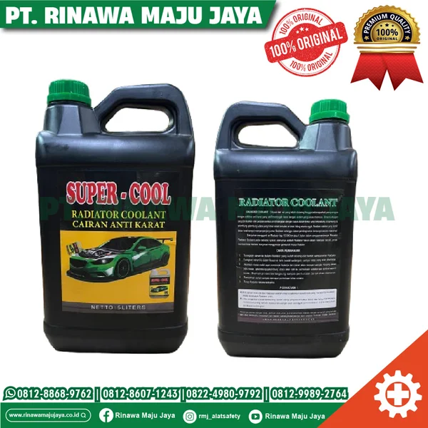 Air Radiator Super cool hijau kemasan 5 liter / Cairan pendingin radiator kendaraan - Radiator coolant super cool hijau 
