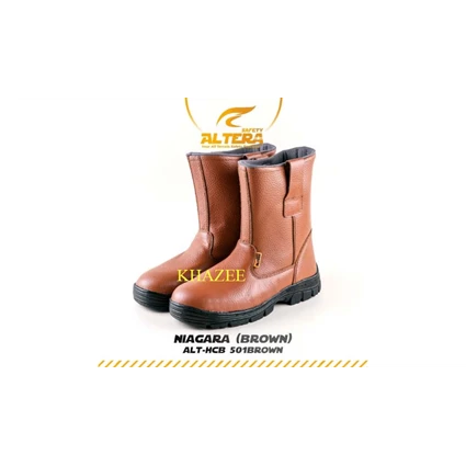 Dari Sepatau safety boots atau safety shoes brown 1