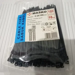 Kabel Ties 10cm / 15cm / 20cm / 25cm / 30cm/40cm/50cm isi 100 Tis 2.5 x 100mm