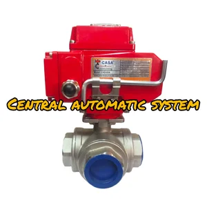 Electric Actuator/Motorize Valve CASA Type CAS 05A 220VAC C/W Ball Valve 3way 1 1/2"