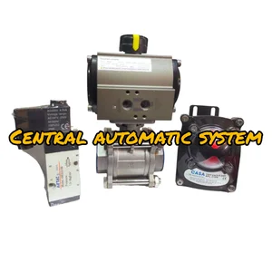 Pneumatic Actuator KOSAPLUS Type RD-65 C/W Ball Valve 3pc 1½" SS316 + Solenoid AIRTAC + Limit Switch APL 210