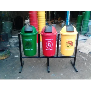 Tempat Sampah Fiber 3In1 Geser