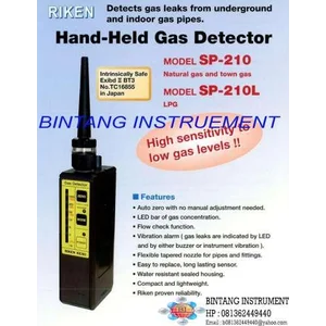   Natural Gas Detector Brand: RKI SP210 Model Detection range of gas: natural gas city gas LPG (SP-210L) (10-10000ppm)