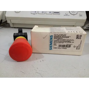 Siemens 3Sb3203-1Hr20 Pushbutton Red Plastic Round 22Mm