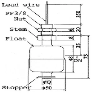 Float Level Switchs & Sensor With Magnetic Riko RFS6-2