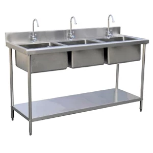 Counter Sink Pedestal With Open Bottom 3 Bowl