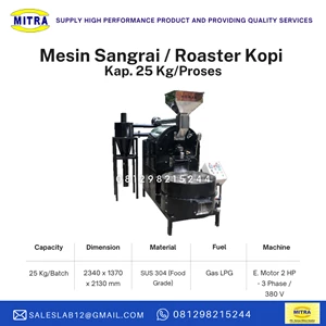 Mesin Sangrai Kopi / Roaster Kopi Kap. 25 Kg/Proses