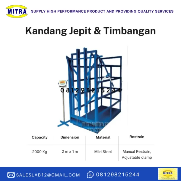 Kandang Jepit & Timbangan Hewan untuk sapi