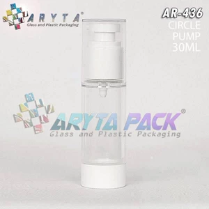 Botol Airless 30ml Tutup Pump Bulat       