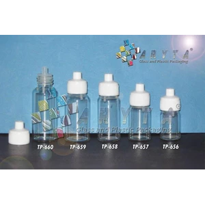 TP660. Clear glass bottles 20 ml cover drops telon (New)