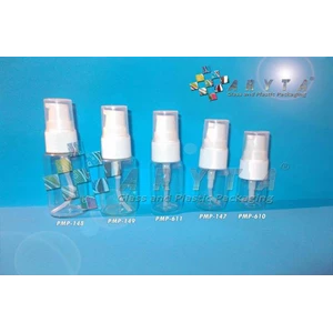 PMP149. Clear glass 18ml bottle cap pump (New)