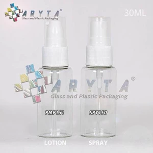 Botol kaca bening 30ml tutup spray (New) (SPY150)