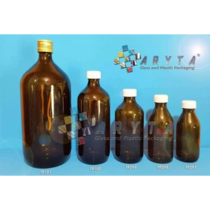 Botol kaca coklat 1000ml tutup kaleng (Second) (TP101)