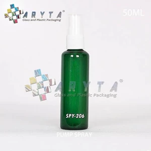 Botol kaca hijau 50ml tutup spray (SPY206)
