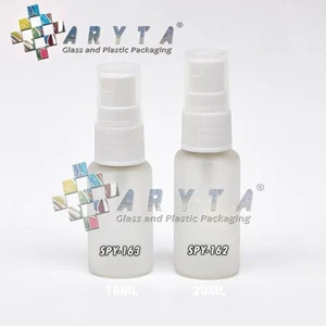 Botol kaca mossa bening 18ml tutup spray (SPY163)