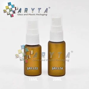 Botol kaca mossa coklat 18ml tutup spray (SPY175)