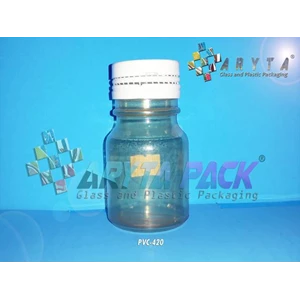 Botol plastik pvc 30 kapsul garlic kecil (PVC420)