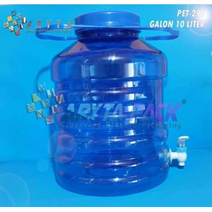 Galon plastik pet 10 liter biru + keran (PET295)