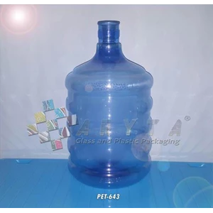 PET643. Gallon pet plastic blue caps dop 11 liter