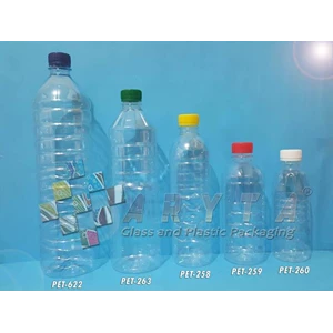 Botol plastik PET 1 liter aqua tutup segel (PET263)