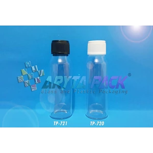 TP721. Clear glass bottles of black plastic lid 25ml telon (Second) 