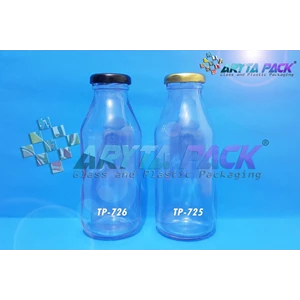 TP725. Clear glass JUICE bottle 350 ml cans of Golden Cap