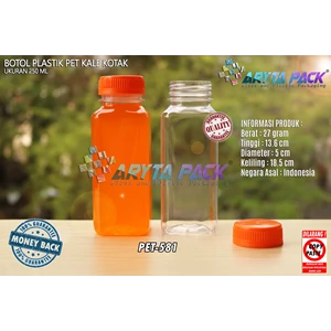 PET581. Plastic bottle 250 ml drink juice box lid seal orange kale 