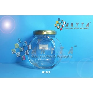 JR083. Star fruit 200 ml glass jar lid Tin gold (New)