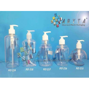 Botol plastik PET 450ml didi tutup pump (PET237)                              