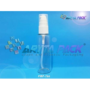 PMP766. Clear glass bottles 50 ml pump cover (New)