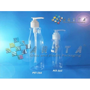 Botol plastik PET amos 250ml tutup pump (PET566)                              