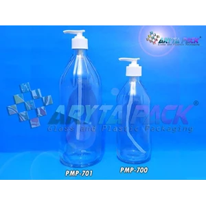 Botol kaca bening apel 500ml tutup pump (Second) (PMP700)