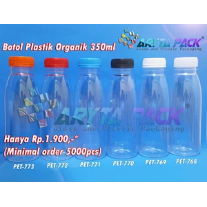 Plastic bottle 350 ml organic juice drink lid seal